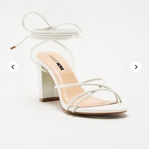 NWOT Carina Wrap Up Heels - White